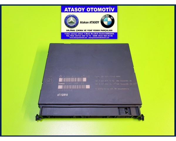 MERCEDES W221 ARKA KOLTUK BEYNİ A2219002202 A2218707293 A2218702987 A2218706187 A2218702086 A2218706086 A2218705485 A2218708186 A2218700992 00002554D4 00002554D3 00002554D2 00002554D0